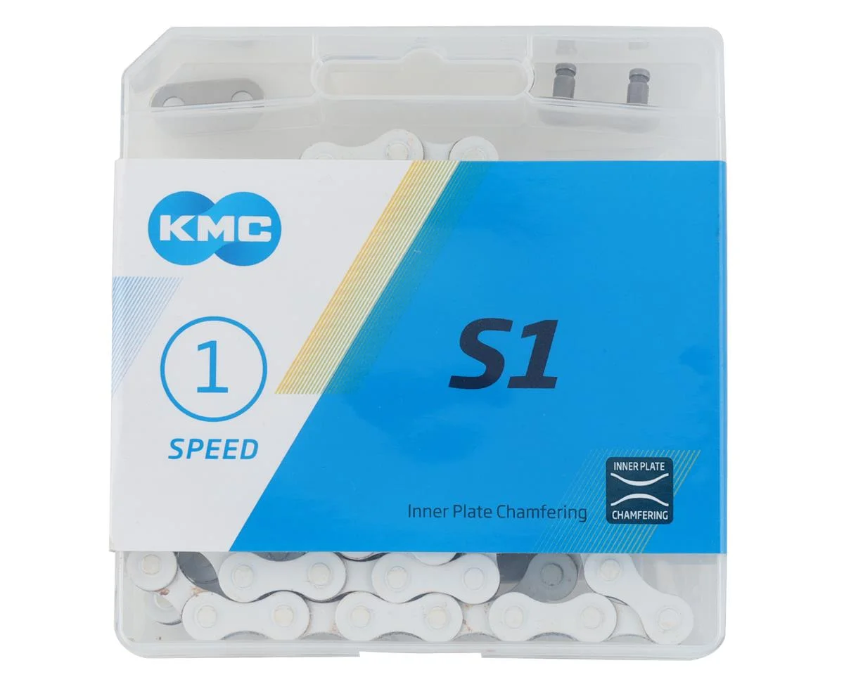 KMC S1 BMX Chain (White) (Single Speed) (112 Links) - view 2